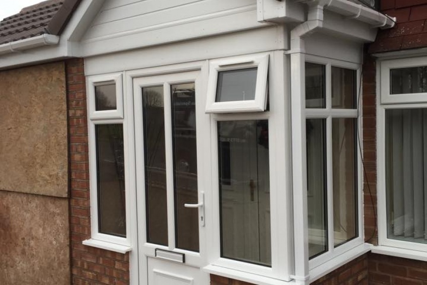 Porch & Garage - Wednesbury - front porch complete