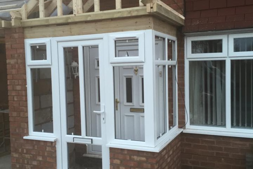 House Extension Building Specialists Walsall, Wednesbury &amp; Birmingham - windows and doors all in place