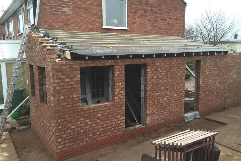 House Extension Building Specialists Walsall, Wednesbury &amp; Birmingham - making good progress