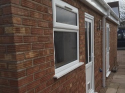 new brick built garage and porch